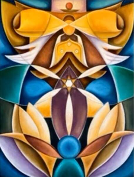 Vivid abstract composition from the festival art gallery
