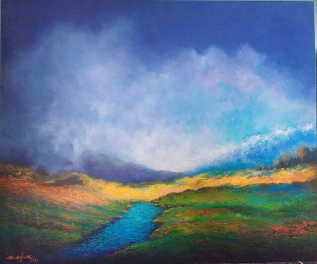 Contemporary landscape painting from the festival art gallery
